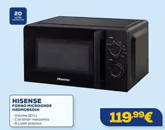 Euronics HISENSE FORNO MICROONDE H20MOBSD1H offerta