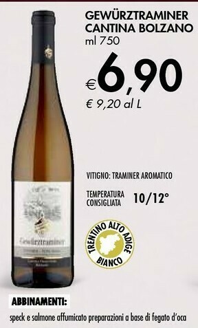 Bennet Gewurztraminer Cantina Bolzano offerta