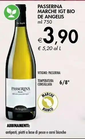 De angelis Passerina Marche Igt Bio
