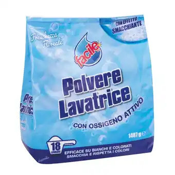 Qui Discount DETERSIVO LAVATRICE POLVERE 18 LAVAGGI FACILE PIU offerta