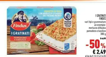 Conad Superstore Findus I Gratinati Merluzzo D'Alaska Con Pomodoro E Basilico offerta