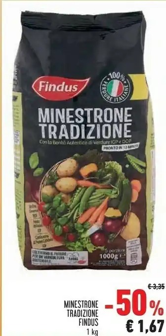 Conad Superstore Findus Minestrone Tradizione 1000 G(ml) offerta