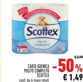 Conad Superstore Scottex Carta Igienica Pulito Completo offerta