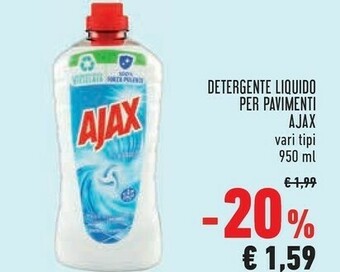 Conad Ajax Detergente Liquido Per Pavimenti offerta