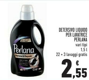 Conad Perlana Detersivo Liquido Per Lavatrice offerta