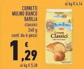 Conad Barilla Mulino Bianco - Cornetti Classici 240 G(ml) offerta