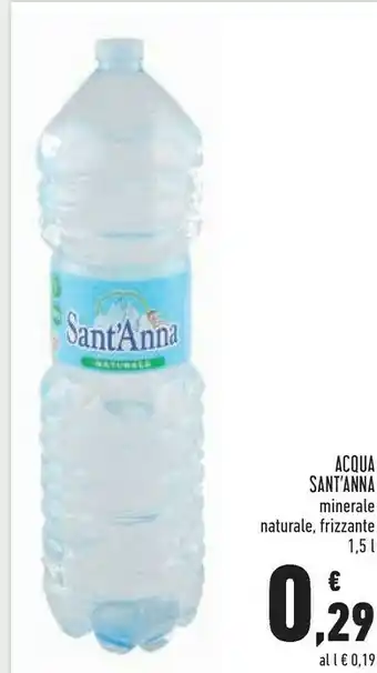 Conad Sant'anna Acqua Minerale Naturale 1500 G(ml) offerta