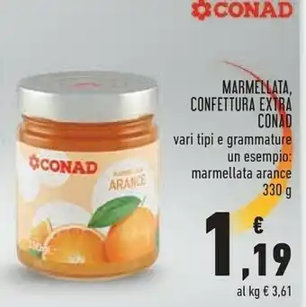 Conad Superstore Conad - Arance Marmellata 330 G(ml) offerta