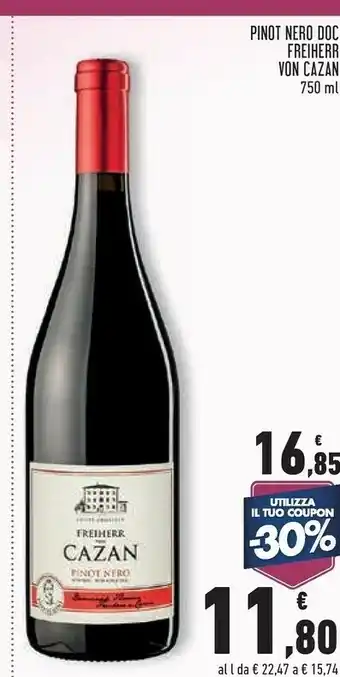 Conad Superstore Freiherr Von Cazan Pinot Nero Doc offerta