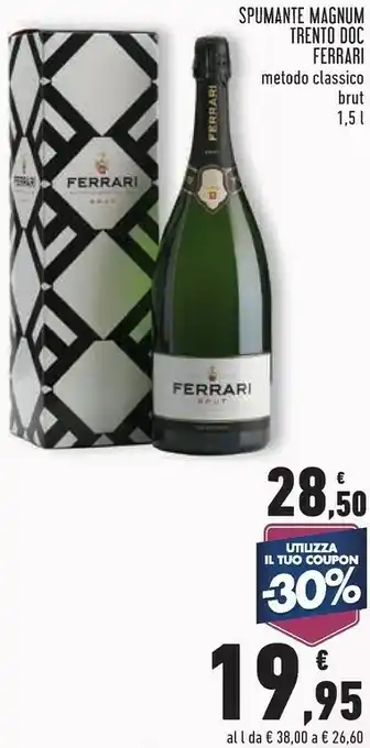 Conad Superstore Ferrari Spumante Magnum Trento Doc Metodo Classico offerta