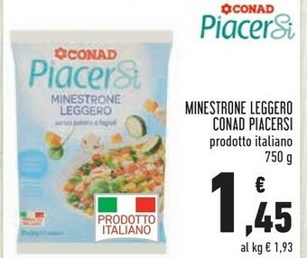 Conad Conad - Minestrone Leggero Piacersi 750 G(ml) offerta