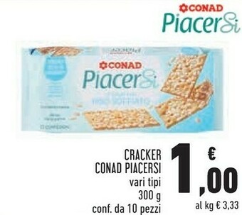 Conad Conad - Cracker Con Riso Soffiato Piacersi 300 G(ml) offerta