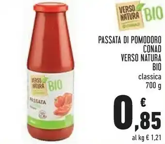 Conad Natura bio Conad Verso Passata Di Pomodoro Classica offerta