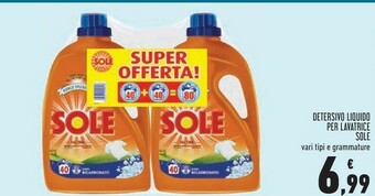 Conad Superstore Sole Detersivo Liquido Per Lavatrice offerta