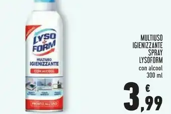 Conad Superstore Lysoform Multiuso Igienizzante Spray Con Alcool offerta