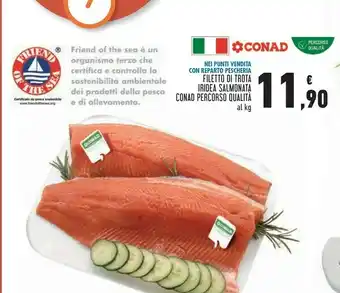 Conad Conad Percorso Qualita Filetto Di Trota Iridea Salmonata offerta
