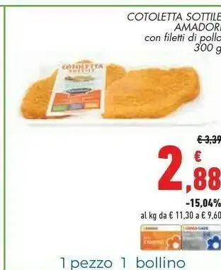Conad Superstore Amadori Cotolette Con Filetti Di Pollo 300 G(ml) offerta