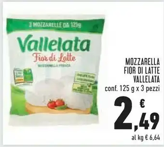 Conad Vallelata Mozzarella Fior Di Latte offerta