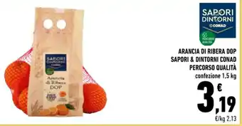 Conad ARANCIA DI RIBERA DOP SAPORI & DINTORNI CONAD PERCORSO QUALITÀ confezione 1,5 kg offerta