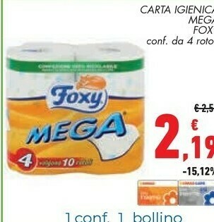 Conad Foxy Carta Igienica Mega offerta