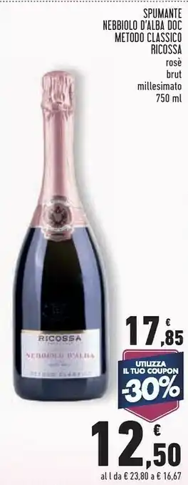 Conad City Ricossa Spumante Nebbiolo D'Alba Doc Metodo Classico Rose offerta