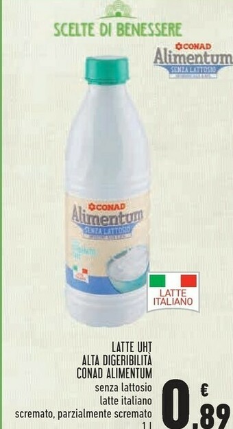 Conad Conad - Latte Parzialmente Scremato UHT AC Alimentum 1000 G(ml) offerta