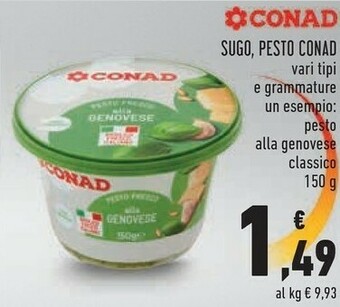 Conad Conad - Pesto alla Genovese 150 g(ml) offerta