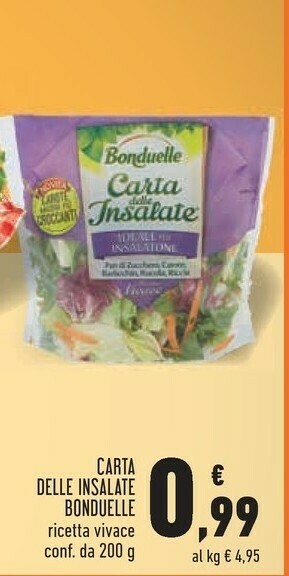 Conad Bonduelle Carta Delle Insalate offerta