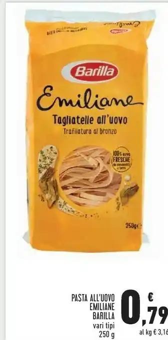 Conad Barilla Emiliane Tagliatelle Larghe All'Uovo 250 G(ml) offerta