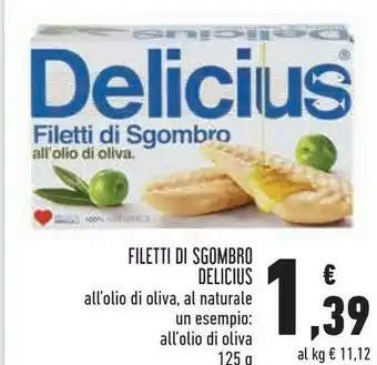 Conad Delicius Filetti Di Sgombro All'olio Di Oliva 125 G offerta