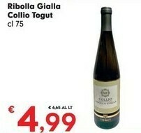 Despar Togut Collio Ribolla Gialla 750 G(ml) offerta