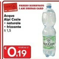 Despar Alpi Cozie - Acqua Minerale Naturale 1500 G(ml) offerta