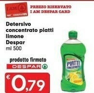 Despar Despar Detersivo Concentrato Piatti Limone offerta