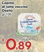 Despar Fattorie Osella Caprini Di Latte Vaccino offerta
