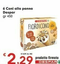 Despar Despar 6 Coni Alla Panna offerta
