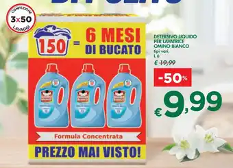 Bennet DETERSIVO LIQUIDO PER LAVATRICE OMINO BIANCO tipi vari, L6 offerta