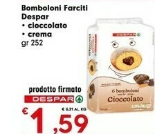 Despar Despar Bomboloni Farciti offerta