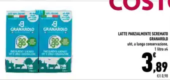 Conad Superstore LATTE PARZIALMENTE SCREMATO GRANAROLO uht, a lunga conservazione, 1 litro x4 offerta