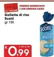 Despar Scotti Gallette Di Riso offerta