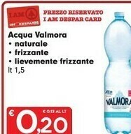 Despar Valmora Acqua Minerale Naturale Frizzante offerta