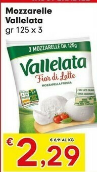 Despar Vallelata Mozzarelle offerta