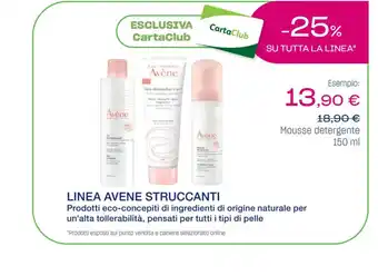 LINEA AVENE STRUCCANTI Mousse detergente 150 ml