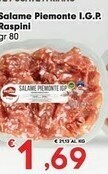 Despar Raspini Salame Piemonte IGP 80 G offerta