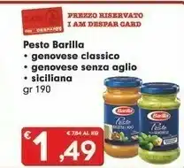 Despar Barilla Pesto Alla Genovese offerta