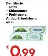 Eurospar Antica Erboristeria Dentifricio 75 Ml offerta