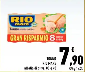 Conad Superstore TONNO RIO MARE all'olio di oliva, 80 g x8 offerta