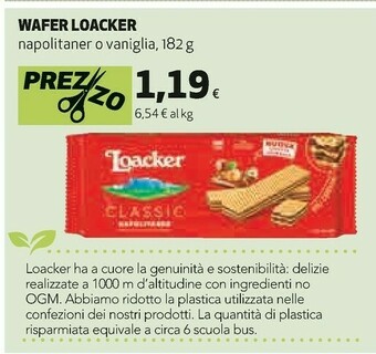 Coop Loacker Wafer Vaniglia offerta