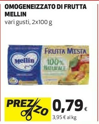 Coop Mellin Omogeneizzato Di Frutta offerta
