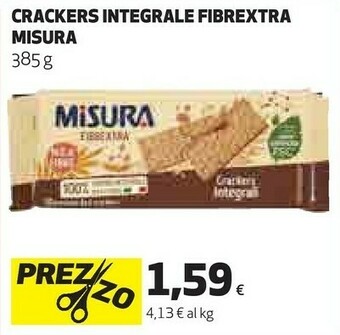 Coop Misura Fibrextra Crackers Integrali 385 G(ml) offerta