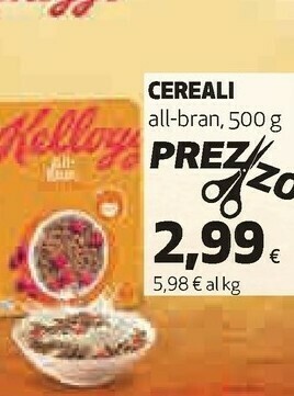 Coop Kelloggs Cereali offerta